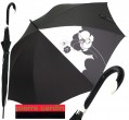 Stockschirm Damen Single Panel schwarz wei� Pierre Cardin