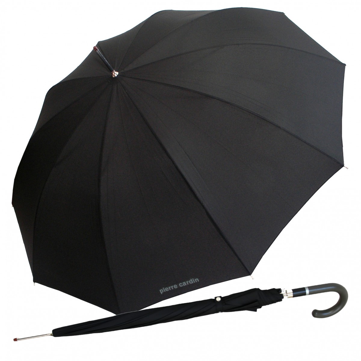 Stockschirm Regenschirm Herren schwarz Pierre Cardin